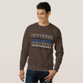 Hässliches Weihnachtsturbo-Auto-Sweatshirt Sweatshirt (Vorne ganz)
