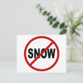 Hassschnee /Keine Schneeerlaubnis Postkarte (Stehend Vorderseite)