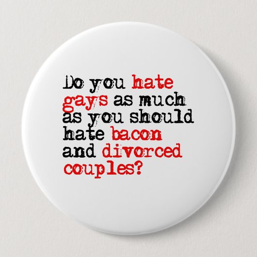 Hasst du Schwule? Button (Vorderseite)