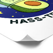 Hasstronaut Avocado Space Pun Poster (Ecke)
