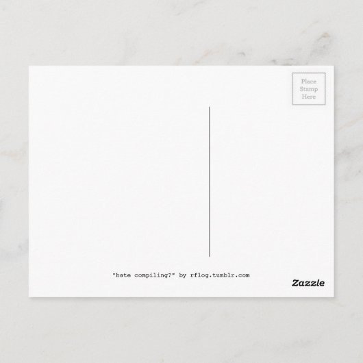 Hassübersetzung? Postkarte (Rückseite)