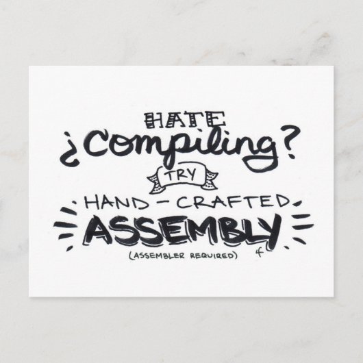 Hassübersetzung? Postkarte (Vorderseite)