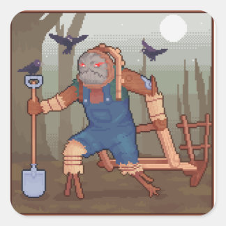 Hast du Angst? Quadratischer Aufkleber