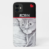 Hast du das mit rotem Herzen gehört? Case-Mate iPhone Hülle (Rückseite)