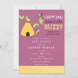Hast du den Buzz gehört? Bee Baby Shower Einladung