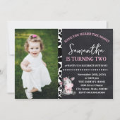 Hast du den Geburtstag der Moos-Rosa-Kuh gehört? Einladung (Vorderseite)