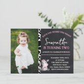 Hast du den Geburtstag der Moos-Rosa-Kuh gehört? Einladung (Stehend Vorderseite)