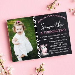 Hast du den Geburtstag der Moos-Rosa-Kuh gehört? Einladung