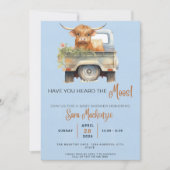 "Hast du den Moos gehört?" Einladung der Babydusch (Vorderseite)