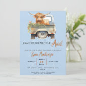 "Hast du den Moos gehört?" Einladung der Babydusch (Stehend Vorderseite)