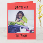 Hast du 'den Virus' bekommen? Karte (Gelbe Blume)