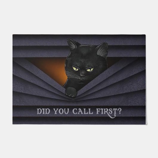 Hast du die erste Türmatte, schwarze Katze Türmatt Fußmatte (Vorderseite)