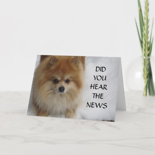 HAST DU DIE NACHRICHTEN GEHÖRT? KARTE (Vorderseite)