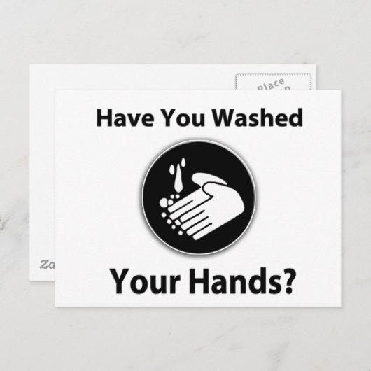Hast du dir die Hände gewaschen? Postkarte (Vorne/Hinten)