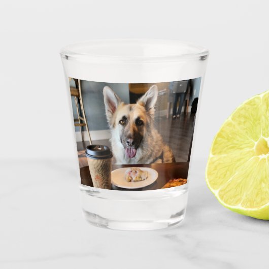 Hast du dir etwas besorgt? schnapsglas (Vorderseite)