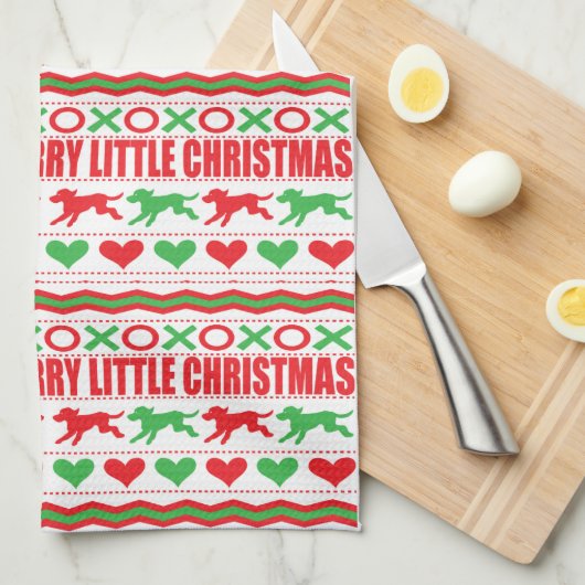 Hast du dir selbst etwas zu Weihnachten verärgert? Geschirrtuch (Viertel Falte)