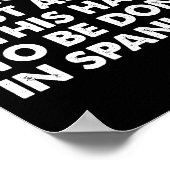 Hast du ernsthaft Gefragt, ob das Spanisch gemacht Poster (Ecke)