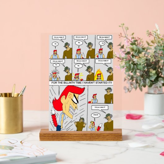 Hast du es geschafft? acrylschild (Hochzeit)