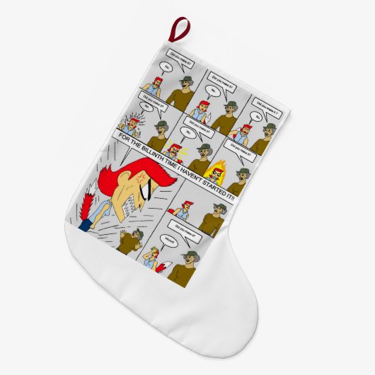 Hast du es geschafft? großer weihnachtsstrumpf (Vorderansicht (hängend))