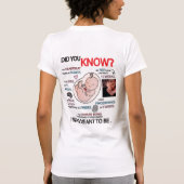 "Hast du es gewusst?" Pro-Life Information T - Shi T-Shirt (Rückseite)
