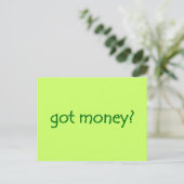 Hast du Geld? Postkarte (Stehend Vorderseite)