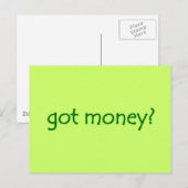Hast du Geld? Postkarte (Vorne/Hinten)