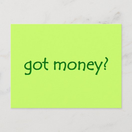 Hast du Geld? Postkarte (Vorderseite)