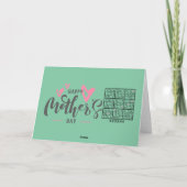 Hast du genug Schlaf? Muttertagskarte Karte (Rückseite)