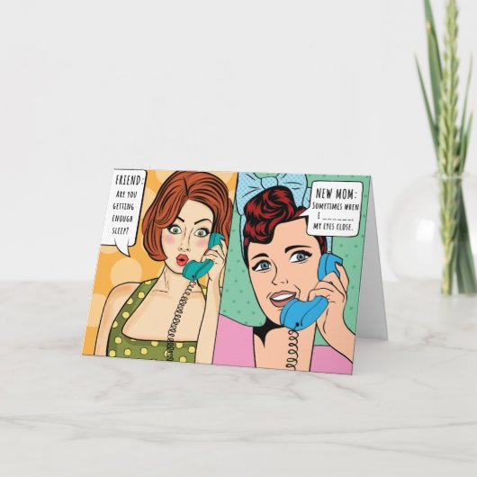 Hast du genug Schlaf? Muttertagskarte Karte (Vorderseite)