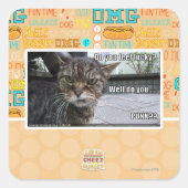 Hast du Glück? Quadratischer Aufkleber (Vorderseite)