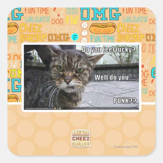 Hast du Glück? Quadratischer Aufkleber (Vorderseite)