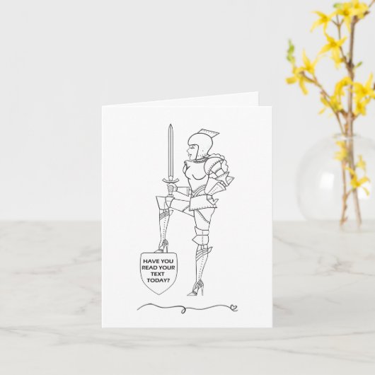 "Hast du heute deinen Text gelesen?" Karte (Gelbe Blume)