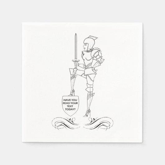 "Hast du heute deinen Text gelesen?" Serviette (Vorderseite)