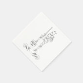 "Hast du heute deinen Text gelesen?" Serviette (Ecke)