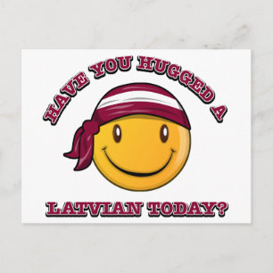 Hast du heute einen Lettischen umarmt? Postkarte