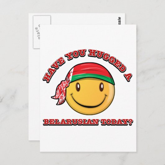 Hast du heute einen Weißrussen umarmt? Postkarte (Vorne/Hinten)