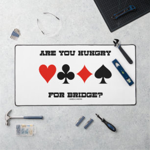 Hast du Hunger nach Bridge? Vier Card-Anzug Schreibtischunterlage