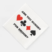 Hast du Hunger nach Bridge? Vier Card-Anzug Serviette (Ecke)