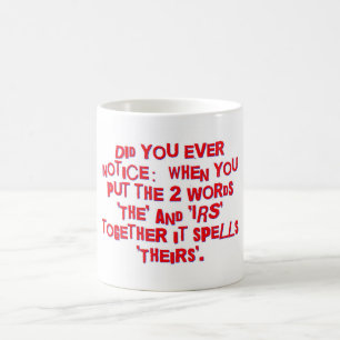 Hast du je bemerkt, wann du die beiden Worte gesch Kaffeetasse