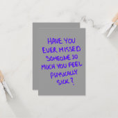 HAST DU JEMALS JEMANDEN VERFEHLT, SO VIEL DU FEHLE KARTE (Vorderseite/Rückseite Beispiel)