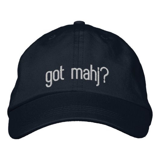 hast du Mahjong? Baseballkappe Bestickte Baseballkappe (Vorderseite)