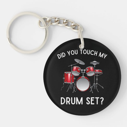 Hast du mein Drum-Set-Shirt Touch gehabt? Schlüsselanhänger (Vorderseite)