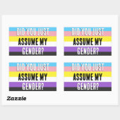 Hast du mein Geschlecht angenommen? Rechteckiger Aufkleber (Blatt)