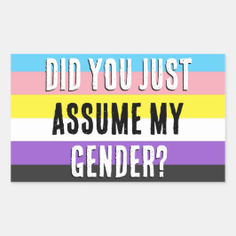 Hast du mein Geschlecht angenommen? Rechteckiger Aufkleber