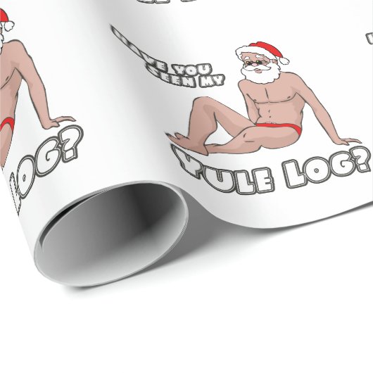 Hast du mein Weihnachten-Log gesehen? Geschenkpapier (Rolleneckpunkt)