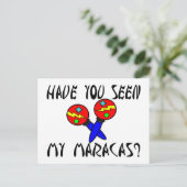 Hast du meine Maracas gesehen? Postkarte (Stehend Vorderseite)