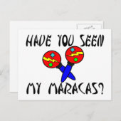 Hast du meine Maracas gesehen? Postkarte (Vorne/Hinten)