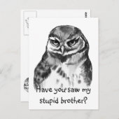 Hast du meinen dummen Bruder gesehen - eine begrab Postkarte (Vorne/Hinten)
