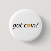 „hast du Münze?“ Bitcoin BTC | Button (Vorderseite)