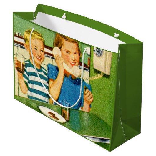 Hast du Prinz Albert in einer Dose? Große Geschenktüte (Rückseite Schrägansicht)